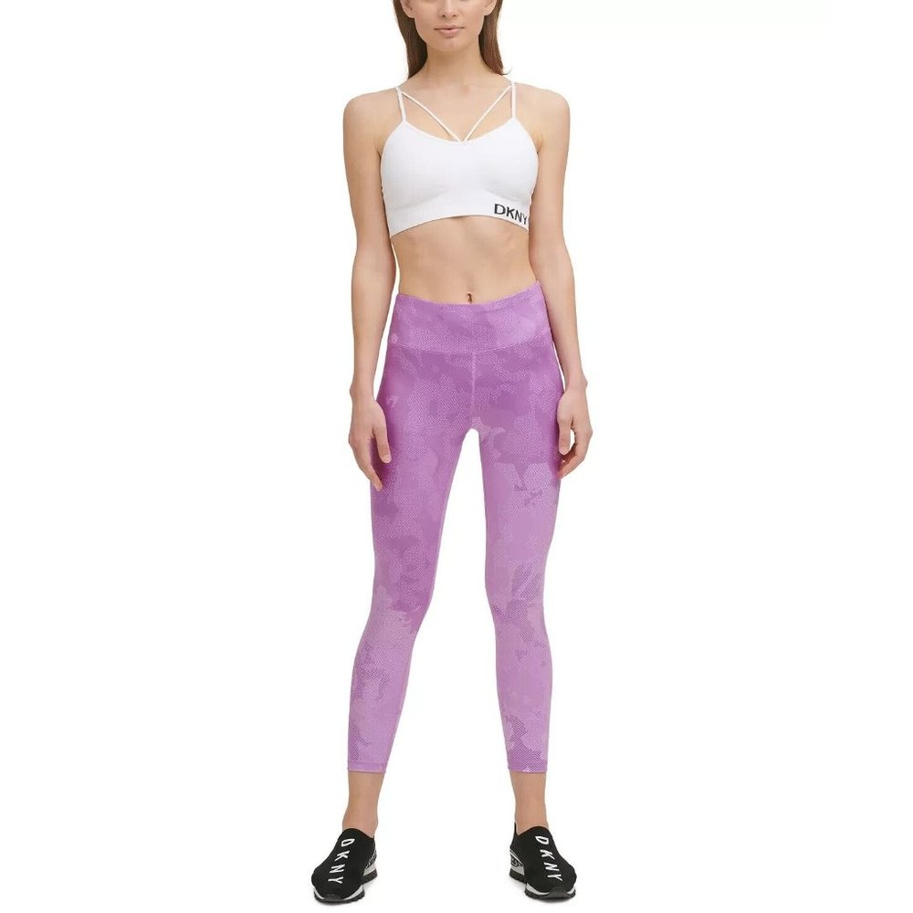 Dkny Womens Sport Botanica 7/8 Leggings purple Size L MSRP $70